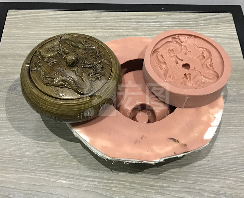 龍圖煙灰缸硅膠模具